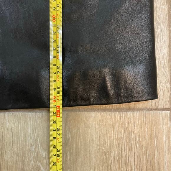 ADA Collection Vintage Black Genuine Leather Long Coat Blazer Jacket Women’s M - Picture 8 of 8